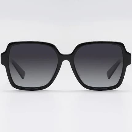 Fangyan Rectangular Oversized Black Sunglasses
