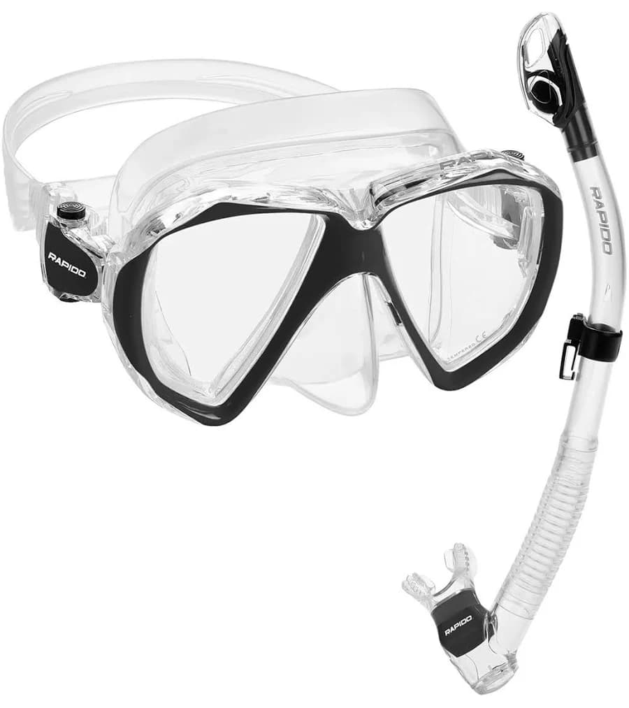 Rapido Otimo Two Lens Mask and Snorkel Combo