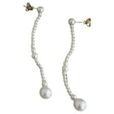 Pearl earrings Sophie Bille Brahe White in Pearl - 56028383
