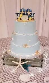 3 Tier Wedding Cake- Beach Theme- Buttercream