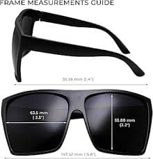 Amazon.com: grinderPUNCH All Black Limo Dark Rectangular Flat Top Mob Oversized Sunglasses : Clothing, Shoes & Jewelry