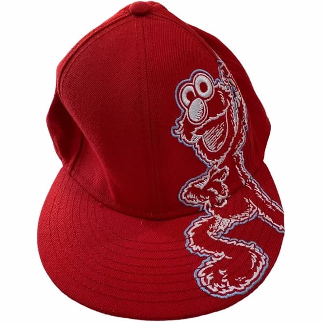 Preowned Sesame Street Elmo Muppets Character Fifty Hat Size 7 1/2 H4
