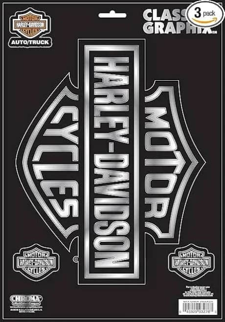 Harley-Davidson Embossed Bar & Shield Logo Decals
