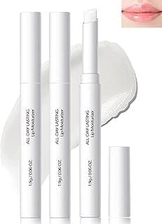 Lip Balm-3Pcs Hydrating Clear Lip Prime,Colorless Lip Tint Moisturizer for Dry & Chapped Lips,Smooth Lightweight Lip Base,Lipstick Primer Lip Care Product,Christmas Makeup Gift for Women Girl