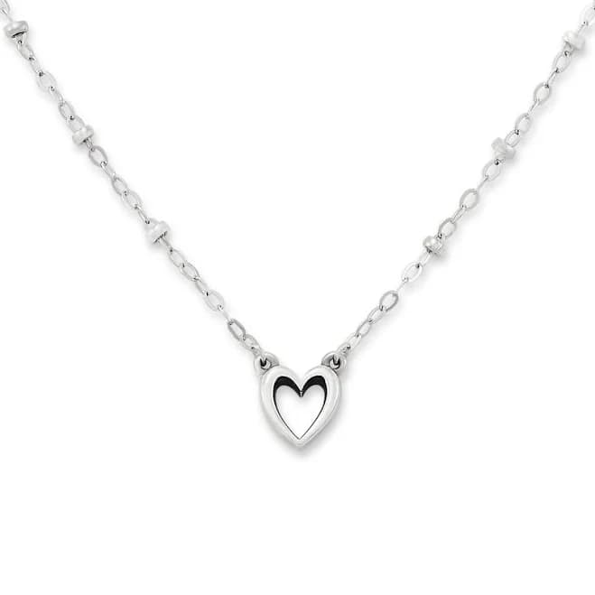 James Avery Delicate Heart Beaded Necklace