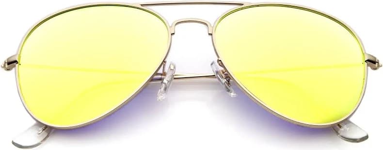 Aviator Sunglasses with Multi-Coated Mirror Lenses