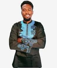 Toye (Blue) Bishop Collar Men's African Print Tunic