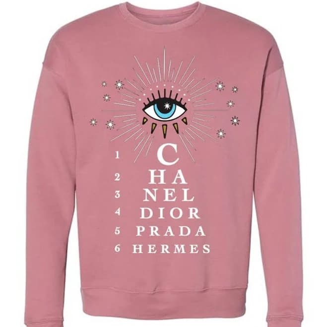 Urban Outfitters Designer Eye Sweatshirt - New Women | Color: Pink | Size: S