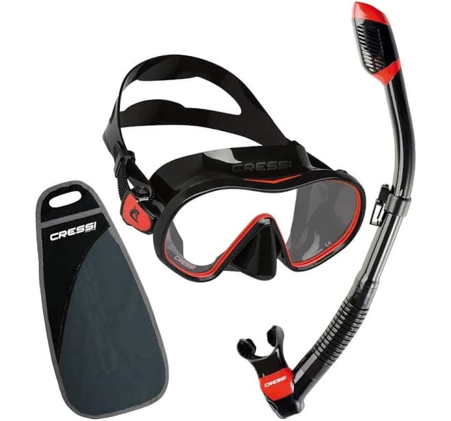 Cressi F- Dual & Supernova Dry Mask & Snorkel Set