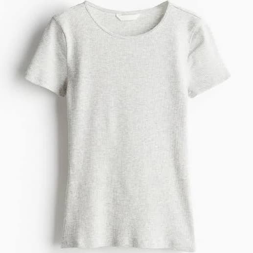 H&M Ladies Ribbed T-Shirt