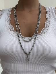 Antique Silver Extra Chunky Longguard Chain Necklace With Dog Clip - Etsy Canada