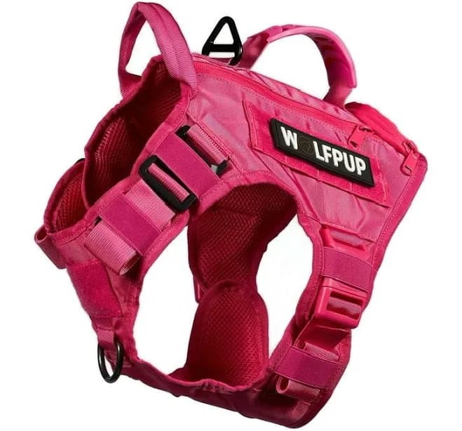Neon Pink Tactical Dog Vest Harness