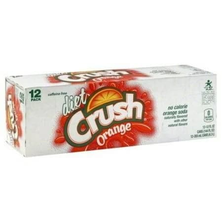Crush Soda 12 fl oz 12 Cans Pack of 2 Diet Orange