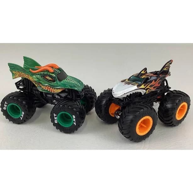 Hot Wheels Monster Jam Trucks Shark Wreak Dragon Diecast Vehicles 1:64 Lot