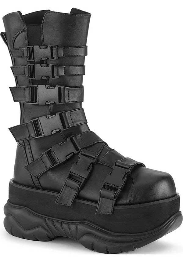 Pleaser Neptune-210 Mid Calf Vegan Leather Boots