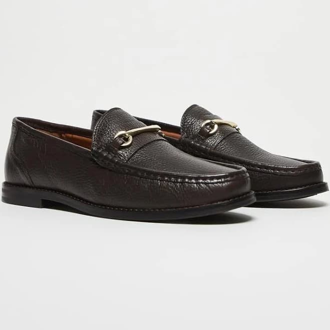ASOS Leather Penny Loafers with Snaffles