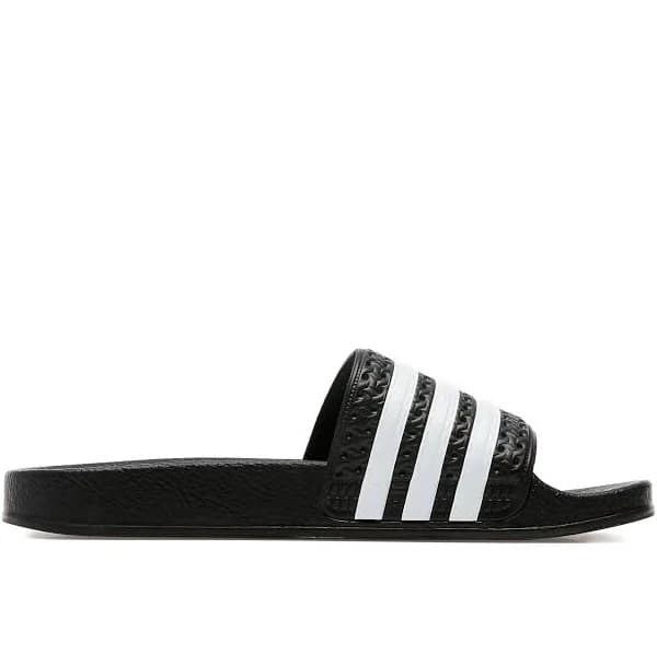 adidas - Adilette 3-Stripes slides - unisex - Rubber/Rubber/Rubber/Fabric - 4 - Black