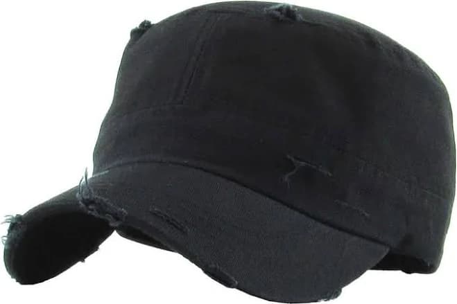 Adjustable Distressed Cadet Cap