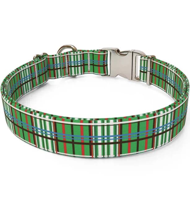 Tartan Green Dog Collar Martingale Collar