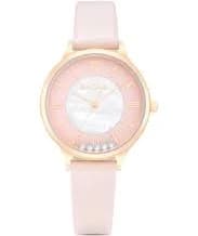 Stargaze 0907 Pink Leather Watch | Rose Gold Stainless Steel