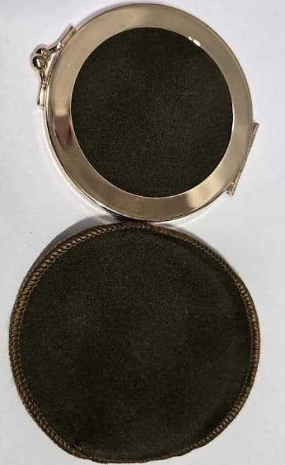3.25" Round Compact Double Mirror + Case Japan
