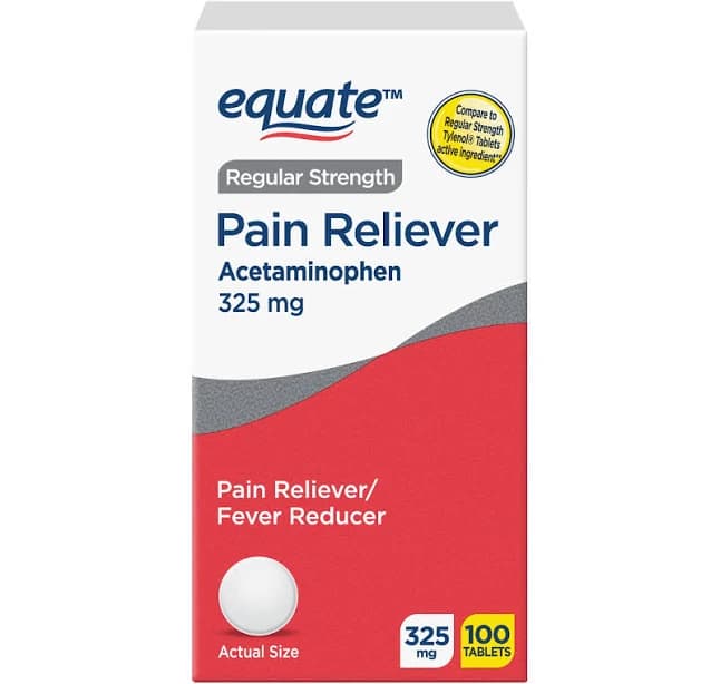 Equate Regular Strength Pain Acetaminophen Tablets