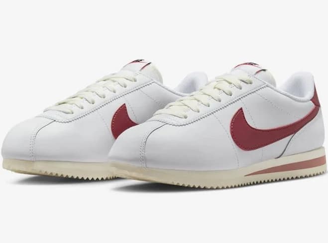 Women's Size 5 Nike Cortez White Red Stardust Shoes Dn1791-103 Casual