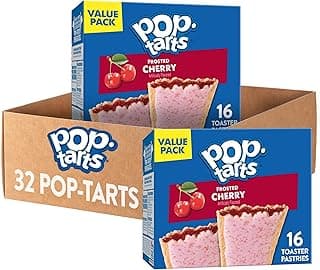 Toaster Pastries, Breakfast Foods, Kids Snacks, Value Pack, Frosted Cherry (32 Pop-Tarts)