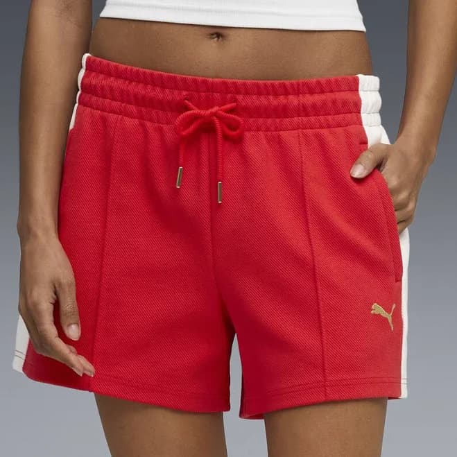 PUMA Women's T7 Pintuck 4" Shorts