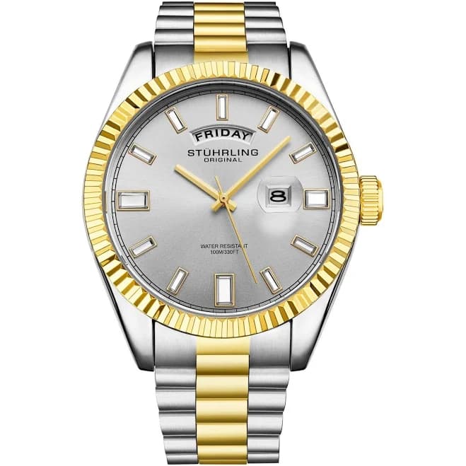 Stuhrling Men's Statesman 4070 Watch – Stainless Steel Bracelet