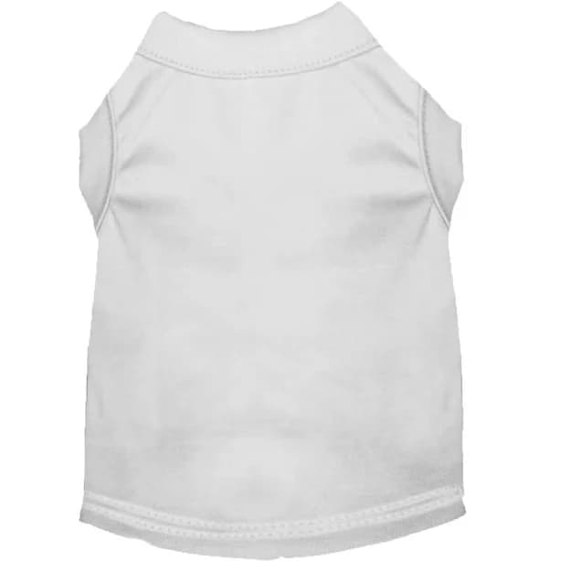 Blank Dog Shirts – Plain Comfortable Shirts for Dogs - Luna XS (0-3Lbs.) / White / Blank Shirt