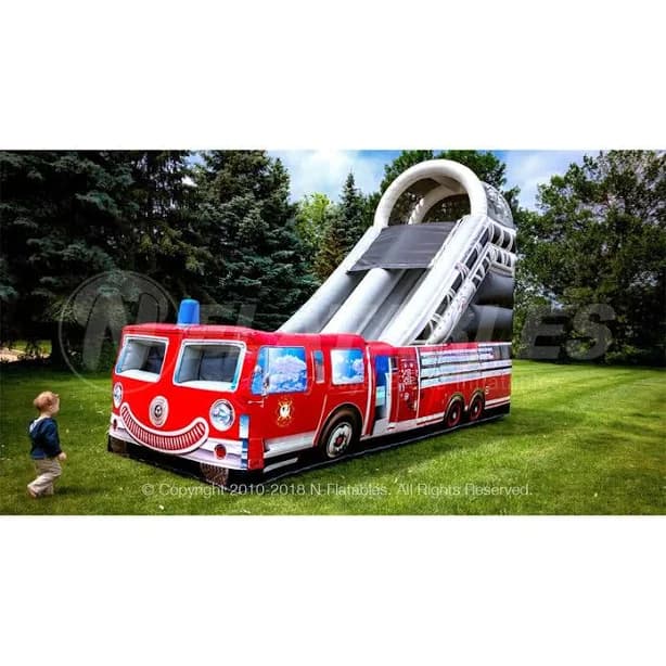 15' Lil Pumper Fire Truck Slide | Commercial Inflatable