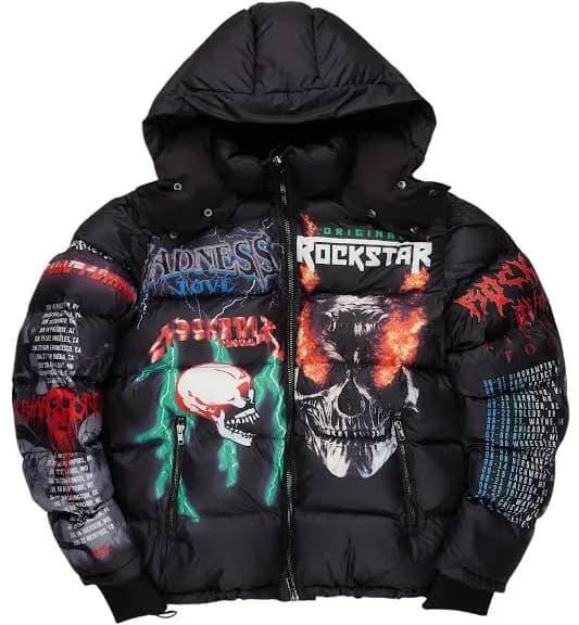 Nash Men's Graphic Print Puffer Jacket