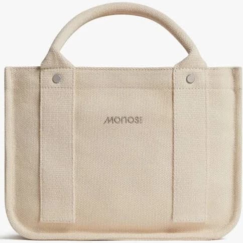 Monos Gesso Small Tote Shopping Totes Bags Tote Premium Cotton Canvas Travel Bag Luggage A Scaled-down Version Of Our The Features An