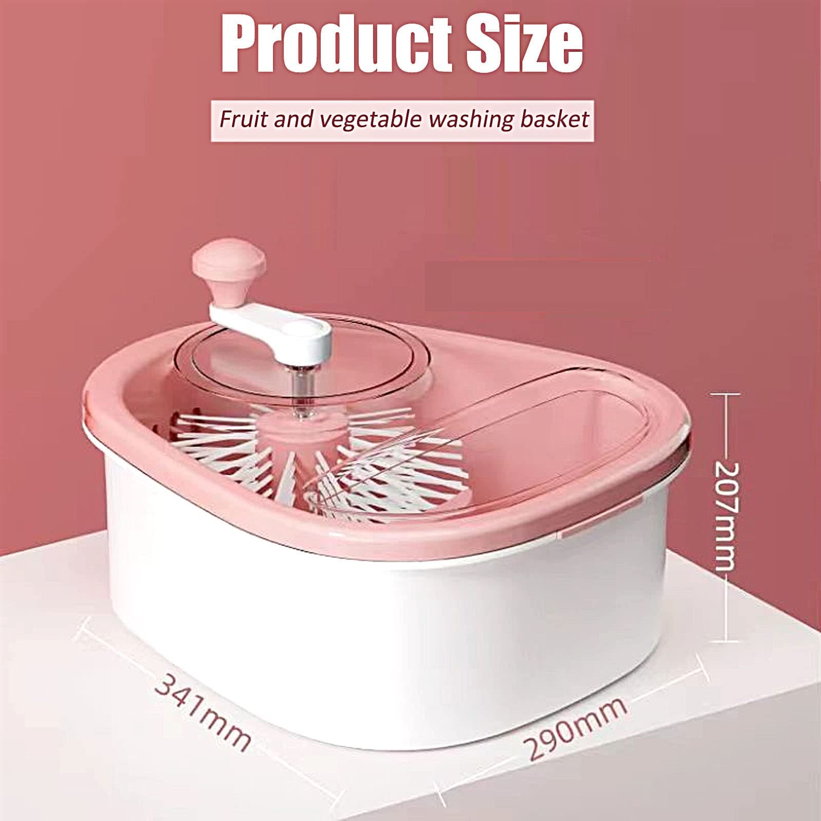Amazon.com: WRJAHCG Fruit Cleaning Device,Fruit and Vegetable Washing Machine,Fruit and Vegetable Washing Basket,Fruit Washing Spinner Devicewith Full Sided Spin Scrubber Brush,Pink : Home & Kitchen