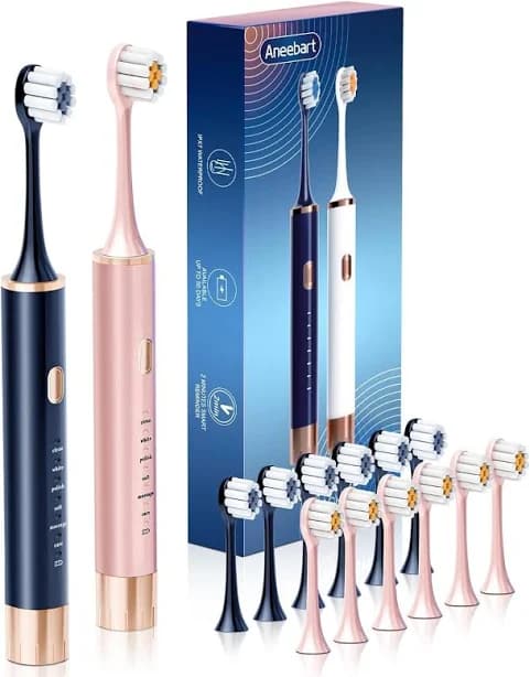 Blue & Pink Electric Toothbrush For Adults, Usb Rechargeable Sonic
