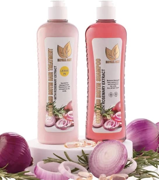Natural Sant - Onion Biotin And Rosemary Shampoo & Treatment Set For