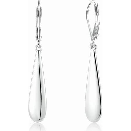 925 Sterling Silver Teardrop Dangle Earrings