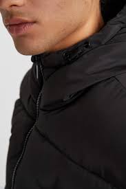 Black MAN Defacto Fit Regular Fit Fleece Coat 2496641 | DeFacto