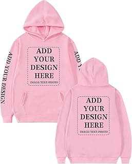 Custom Hoodie for Men Women Design Your Own Personalized Image Text Logo Fleece Sweatshirt