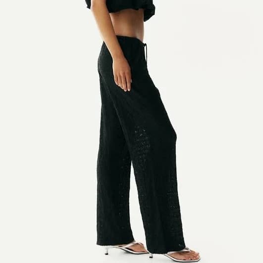 H&M Ladies Lace-Look Drawstring Pants