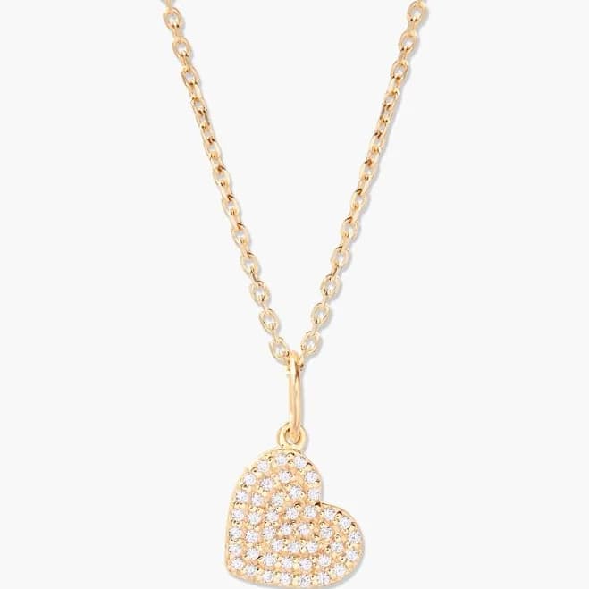 Brook and York Gold Heart Charm Necklace