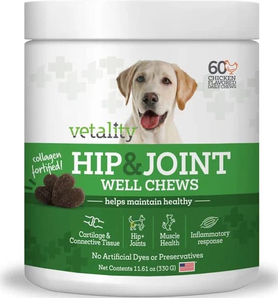 Tevra Brands Triple Action Hip + Joint Soft Chews for Dogs