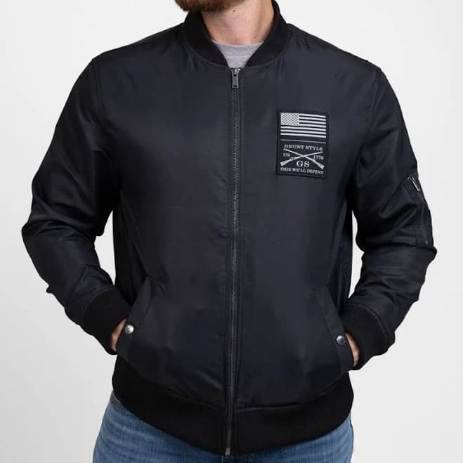 Men’s Veteran Varsity Jacket, Durable Military Bomber Jacket with Patriotic Detailing – Top Military Gifts and Veteran Gifts for Men