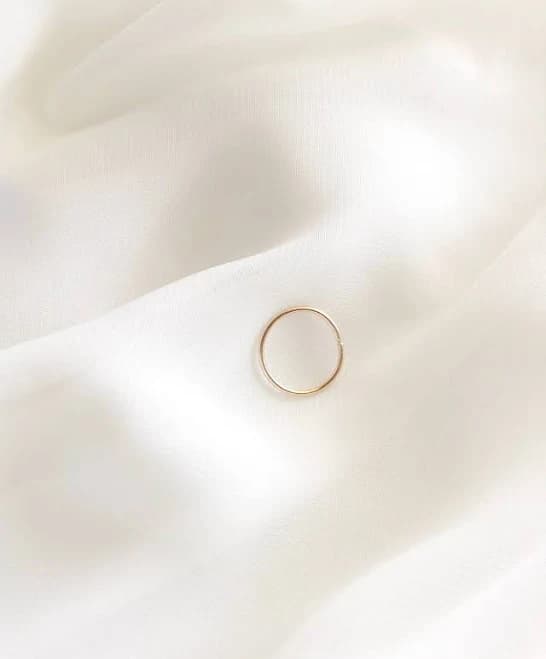 IB Jewelry 24 Gauge Nose Ring Hoop Thin Dainty Nose Hoop