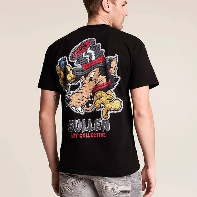 Sullen Men's Cotton Wolf Patch T-Shirt