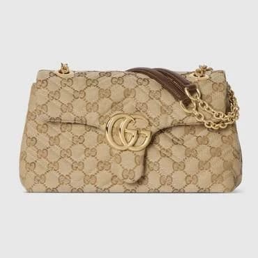 Gucci Gg Marmont Canvas Shoulder Bag