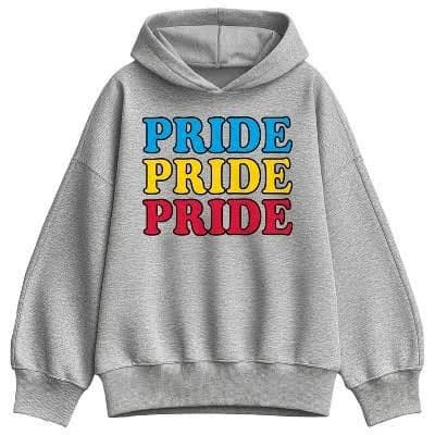 Pride Repeated Women's Oversized Fleece Hoodie Sweatshirt
