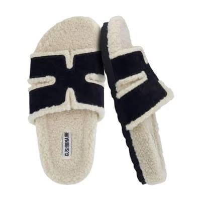 Cushionaire Women's Cuddle Fur Slide Sandals with Memory Foam