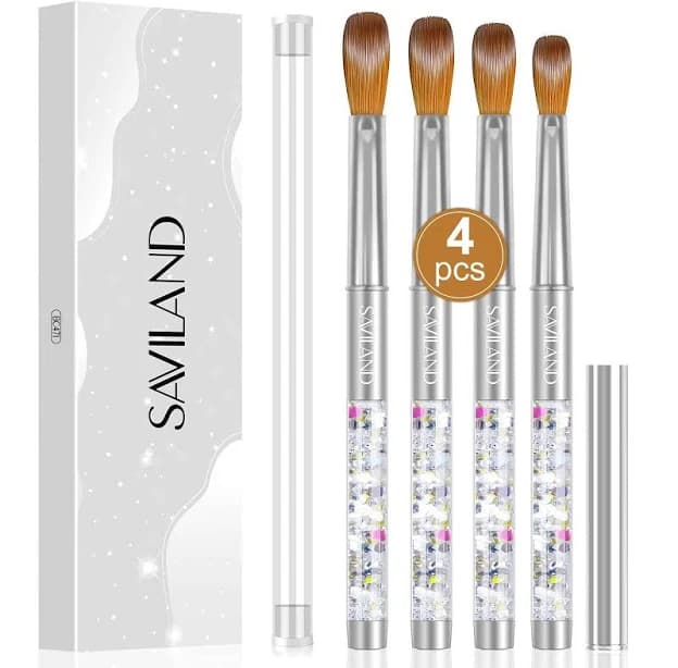 Saviland Kolinsky Women's Acrylic Nail Brush Set